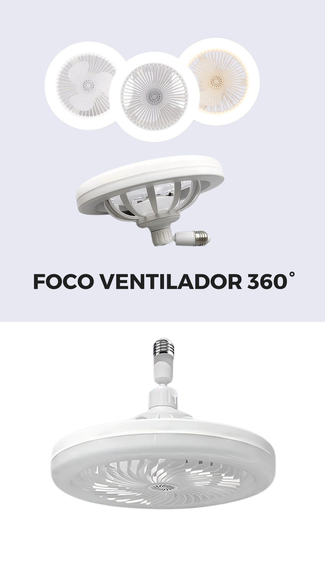 Foco Ventilador 360°